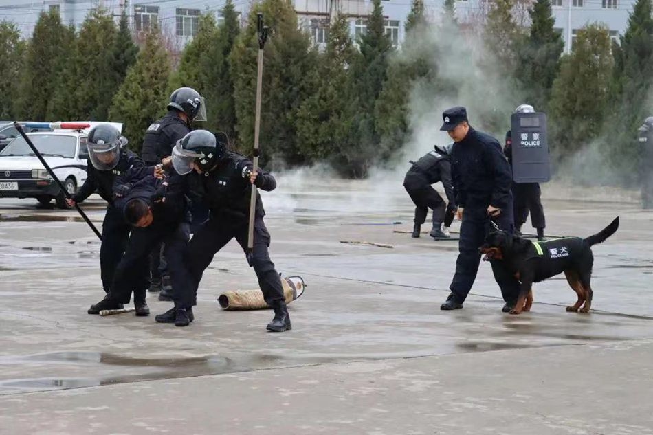 3月27日，武山縣公安局特巡警大隊開展警務實戰(zhàn)專項演練。_副本.jpg